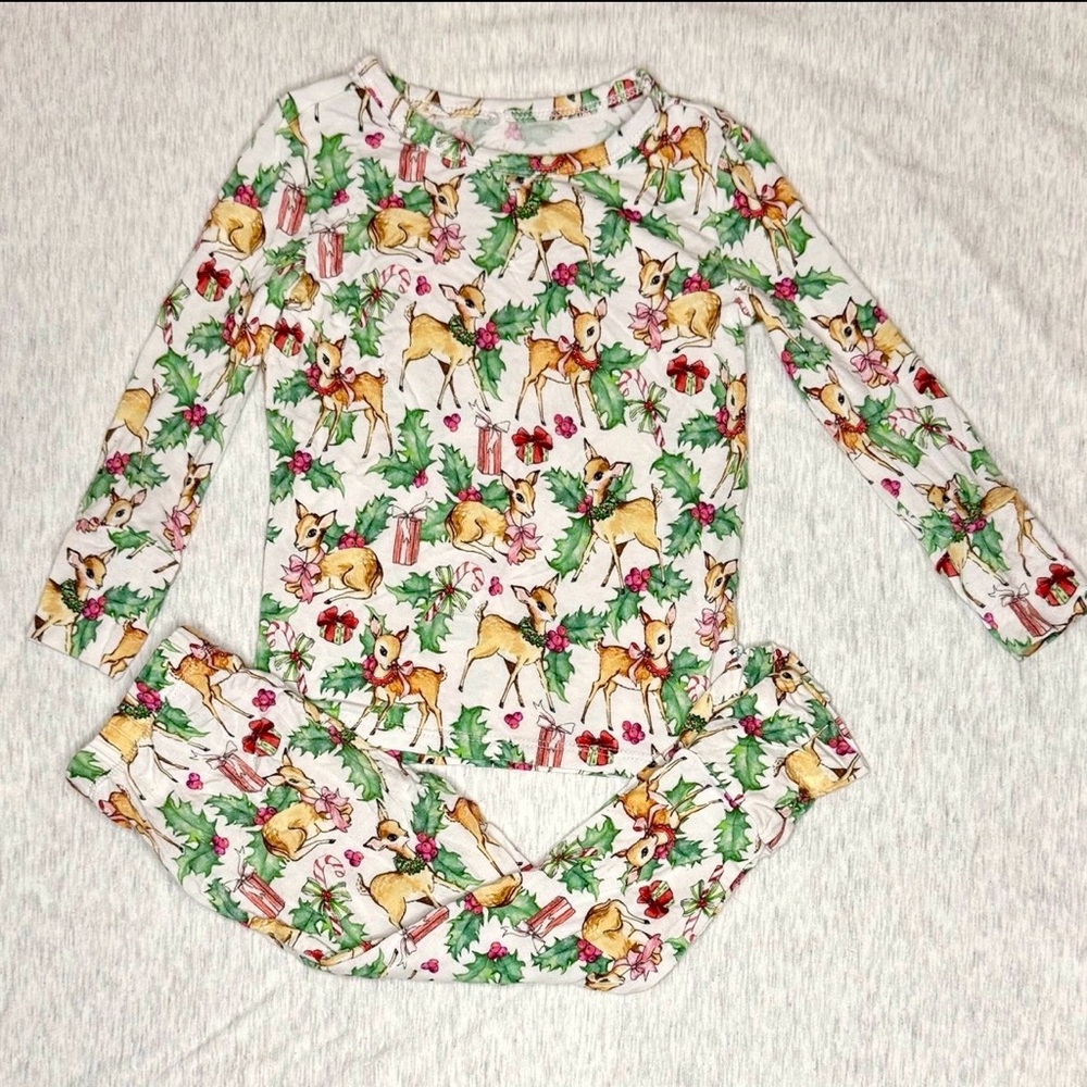 🦌Posh Peanut Deerest bamboo holiday pajama set🎄